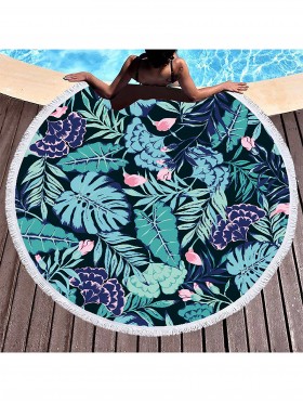Plants Round Beach Towel